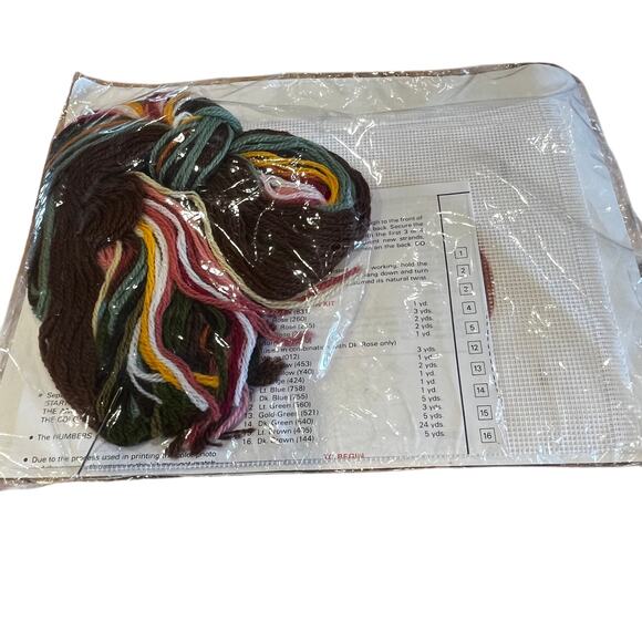 Vintage Embroidery Kit Cabbage Rose and Daisies #0144 The Creative Circle - Picture 5 of 5